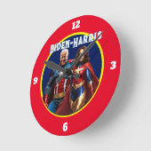 Joe Biden en Kamala Harris als superhelden Ronde Klok (Hoek)