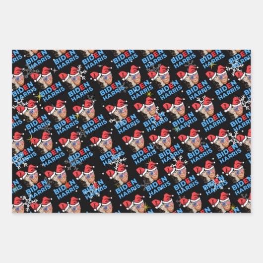 Joe Biden en Kamala Harris Kerstkerstkerstkerstker Inpakpapier Vel (Voorkant 2)