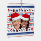 Joe Biden en Kamala Harris Kerstmis Keramisch Ornament (Rechts)