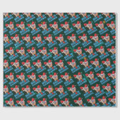 joe biden en kamala harris kerstsanta hat cadeaupapier (Vlak)