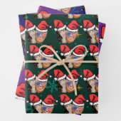 joe biden en kamala harris kerstsanta hat inpakpapier vel (In situ)