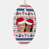 Joe Biden en Kamala Harris met Kerstmis Keramisch Ornament (Rechts)