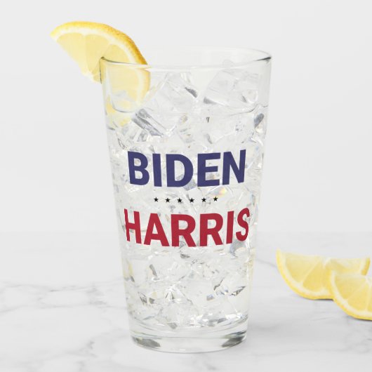 Joe Biden en Kamala Harris (Verkiezingen 2020 in d Glas (Voorkant ijs)