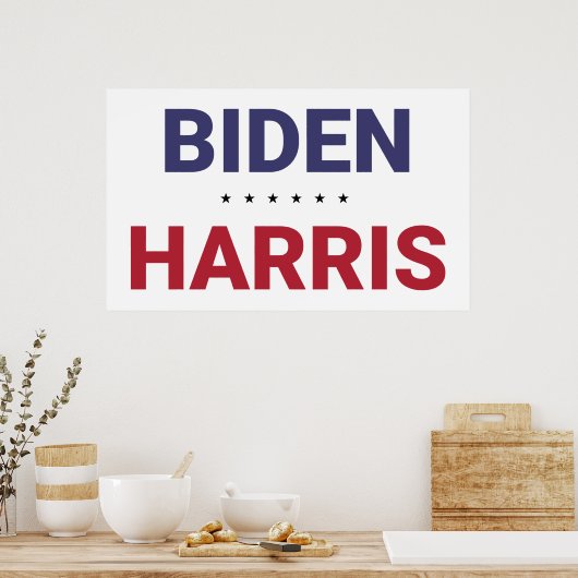 Joe Biden en Kamala Harris (Verkiezingen 2020 in d Poster (Keuken)