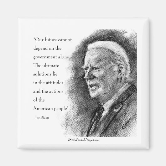 Joe Biden en Quote Fridge Magnet (Voorkant)