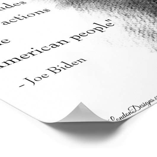 Joe Biden en Quote Poster (Hoek)