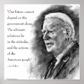 Joe Biden en Quote Poster (Voorkant)