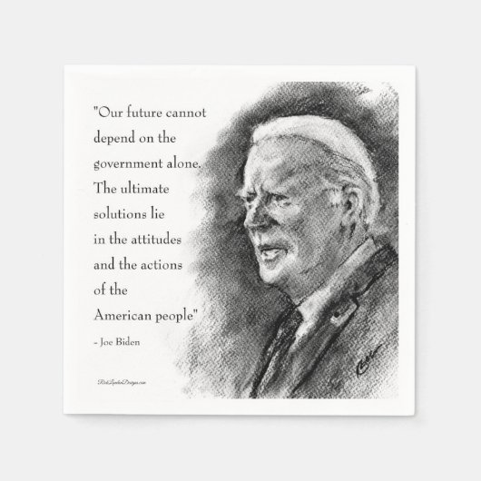 Joe Biden en Quote Servet (Voorkant)