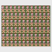 Joe Biden Face Custom Face Foto Gingerbread Cadeaupapier (Vlak)