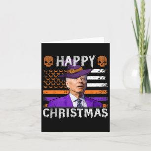 Joe Biden Fijne Halloween Prettig Kerstmis Amerika Kaart