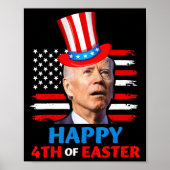 Joe Biden Funn op 4 juli, blij op 4 juli Poster (Voorkant)