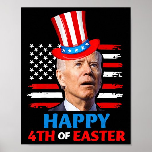 Joe Biden Funn op 4 juli, blij op 4 juli Poster (Voorkant)