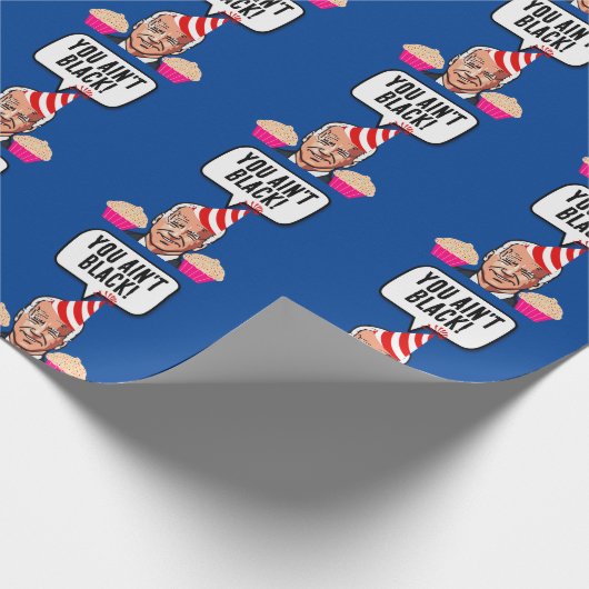 JOE BIDEN FUNNY BIRTHDAY JE BENT NIET ZWART! CADEAUPAPIER (Hoek)