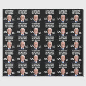 JOE BIDEN FUNNY BIRTHDAY POOP WRAPPING PAPER CADEAUPAPIER (Vlak)