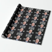JOE BIDEN FUNNY BIRTHDAY POOP WRAPPING PAPER CADEAUPAPIER (Uitgerold)