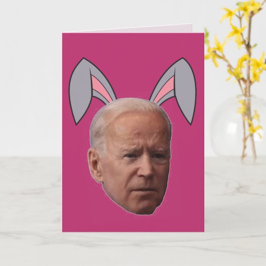 JOE BIDEN FUNNY EASTER CARDS KAART (Gele Bloem)