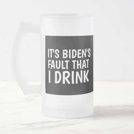 JOE BIDEN FUNNY FROSTED GLASS MOK VOOR DAD (Links)