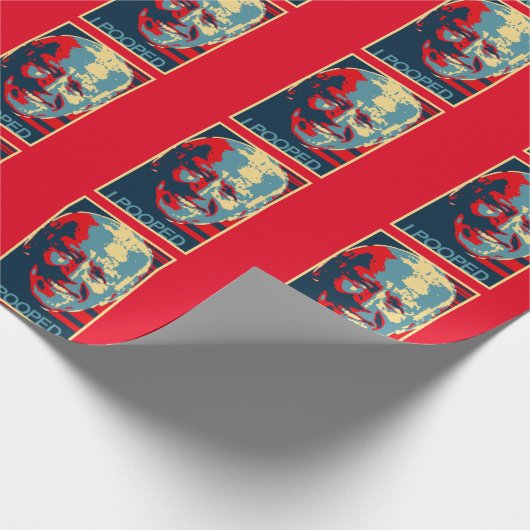 JOE BIDEN FUNNY I POOPTE OBAMAIZED CHRISTMAS WRAPP CADEAUPAPIER (Hoek)