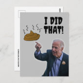 JOE BIDEN FUNNY, IK HEB DIE POOP BRIEFKAARTEN GEDO (Voorkant / Achterkant)