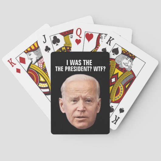 JOE BIDEN FUNNY PLAYCARDS POKERKAARTEN (Achterkant)