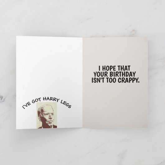 JOE BIDEN FUNNY POOP BIRTHDAY CARDS BEDANKKAART (Binnen)