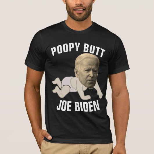 JOE BIDEN FUNNY POPPY MAAR donkere T-Hemden T-shirt (Voorkant)