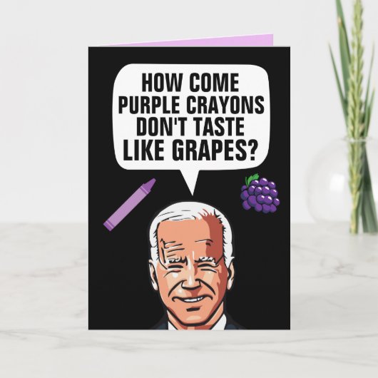 JOE BIDEN FUNNY THOUGHT PROVOGHT BIRTHDAY CARD BEDANKKAART (Voorkant)
