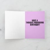 JOE BIDEN FUNNY THOUGHT PROVOGHT BIRTHDAY CARD BEDANKKAART (Binnen)