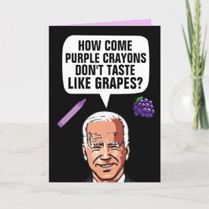 JOE BIDEN FUNNY THOUGHT PROVOGHT BIRTHDAY CARD BEDANKKAART