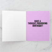 JOE BIDEN FUNNY THOUGHT PROVOGHT BIRTHDAY CARD BEDANKKAART (Binnen)