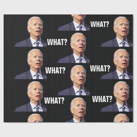 JOE BIDEN FUNNY WRAPPING PAPER CADEAUPAPIER (Vlak)