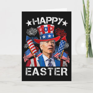 Joe Biden Gelukkig Pasen Voor Grappige 4 Juli T-sh Kaart