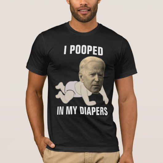 JOE BIDEN GEPOEPT IN LUIERS GRAPPIGE T-shirts (Voorkant)