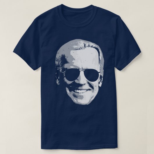 Joe Biden Gezicht met Aviators T-shirt (Design voorkant)