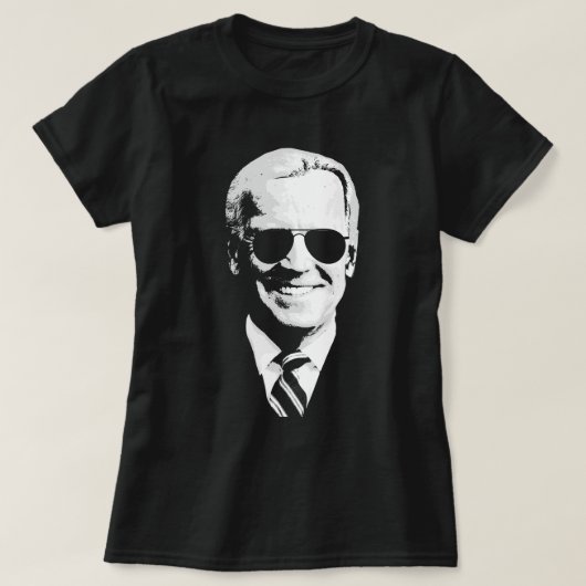 Joe Biden Gezicht met Aviators T-shirt (Design voorkant)