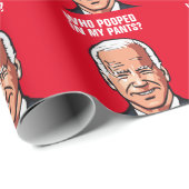 JOE BIDEN GRAPPIG DIE IN MIJN BROEK WIKKELDE CADEAUPAPIER (Rol Hoek)