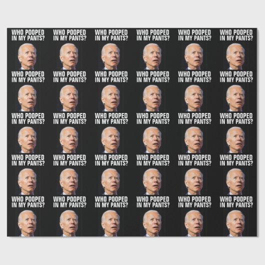 JOE BIDEN GRAPPIG DIE IN MIJN BROEK WIKKELDE CADEAUPAPIER (Vlak)