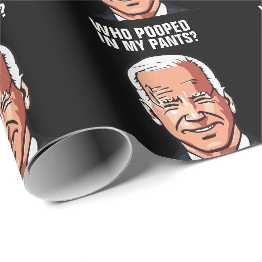 JOE BIDEN GRAPPIG DIE IN MIJN BROEK WIKKELDE CADEAUPAPIER (Rol Hoek)