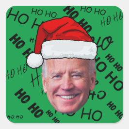 Joe Biden Grappig Groen Ho Ho Kerstmis Vierkante Sticker