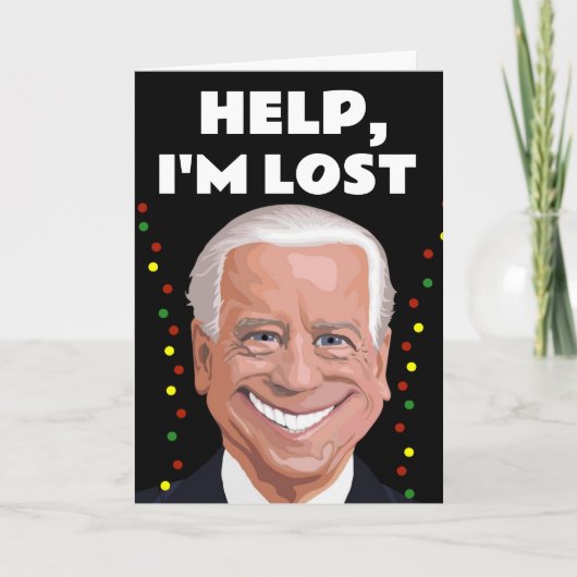 JOE BIDEN GRAPPIG IK BEN VERDWAALD, KERSTMIS KAART (Voorkant)