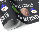 JOE BIDEN grappig pooped kerst inpakpapier (Rol Hoek)