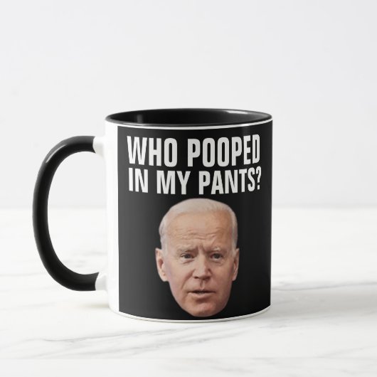JOE BIDEN GRAPPIG WIE POOPED KOFFIE MOK (Links)