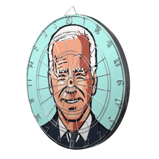 JOE BIDEN GRAPPIGE JOKE DARTBOARD DARTBORD (Voorkant Rechts)