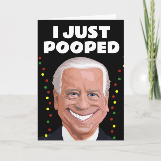 JOE BIDEN GRAPPIGE POEP KERSTKAARTEN KAART (Voorkant)
