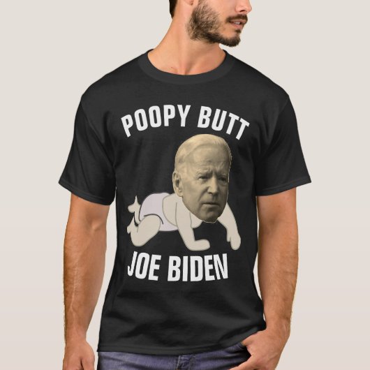 JOE BIDEN GRAPPIGE POPPY BUTT grappige T-shirts (Voorkant)