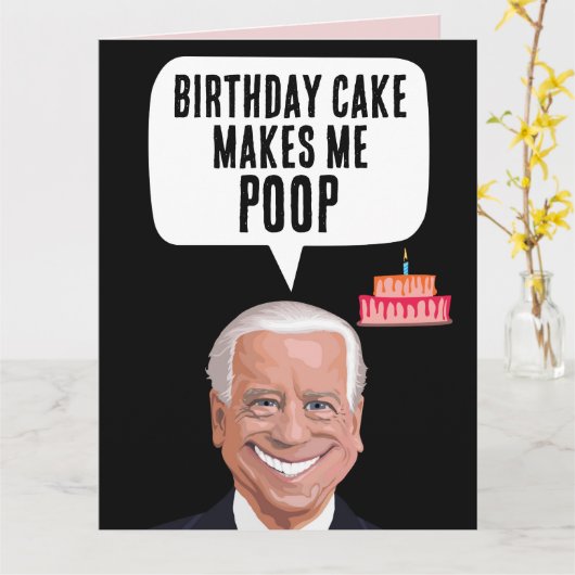 JOE BIDEN GRAPPIGE VERJAARDAGSKAARTEN KAART (Gele Bloem)