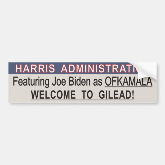 Joe Biden Handmaid Bumpersticker - OFKAMALA (Voorkant)