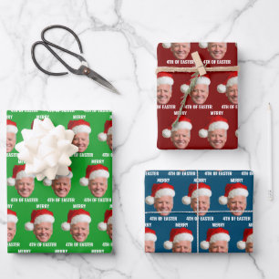 Joe Biden Happy 4th of Easter Christmas Inpakpapier Vel