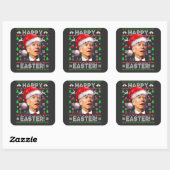 Joe Biden Happy Easter Chrismas | Anti Joe Biden Vierkante Sticker (Vel)