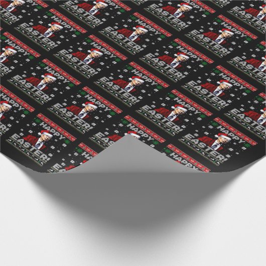 Joe Biden "Happy Easter"-kerstinpakpapier Cadeaupapier (Hoek)